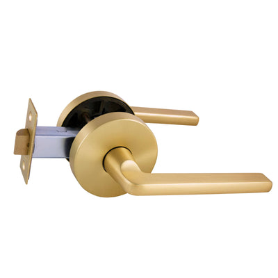 Gainsborough Avant Alba Satin Brass Passage Lever Set - 145mm x 64mm - QuickFix Installation