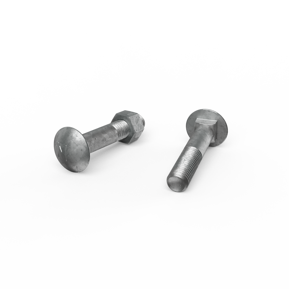 Zenith M12 x 65mm Hot Dip Galvanised Cup Head Bolts Nuts 12 Pack