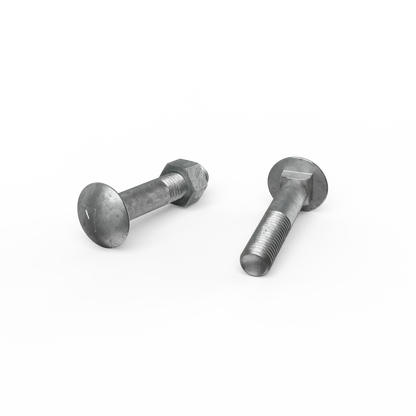 Zenith M12 x 65mm Hot Dip Galvanised Cup Head Bolts Nuts 12 Pack