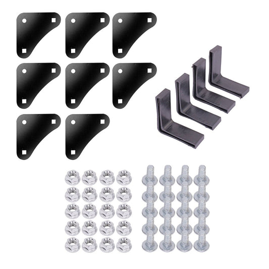 Metal Mate Black Slotted Angle Starter Pack - 100mm - Steel - Durable - Auzzistore