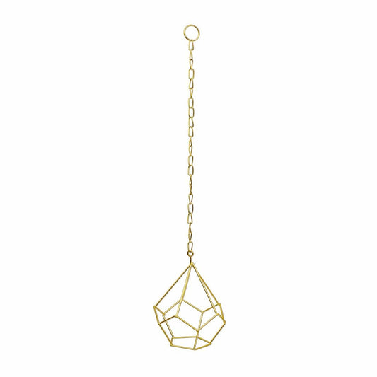 Jack Gold Geo Hanging Planter - 10.5 x 13.5cm - Air Plant Holder