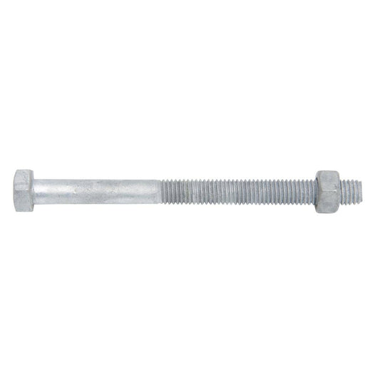 Zenith M8 x 100mm Hot Dipped Galvanised Hex Head Bolt and Nut Each - Auzzistore