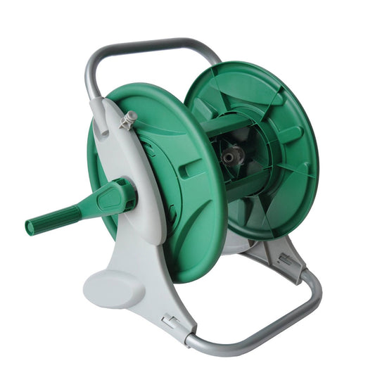 Garden Basics Hose Reel - 20m - Polypropylene - Manual Wind Up - Auzzistore