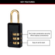 Master Lock 20mm Black Luggage Combination Padlock 2 Pack Durable Metal