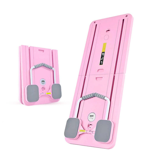 Fitnesslab Pink Pilates Board Reformer - Foldable Set - 410mm x 115mm x 990mm - Full Body Workouts - Auzzistore