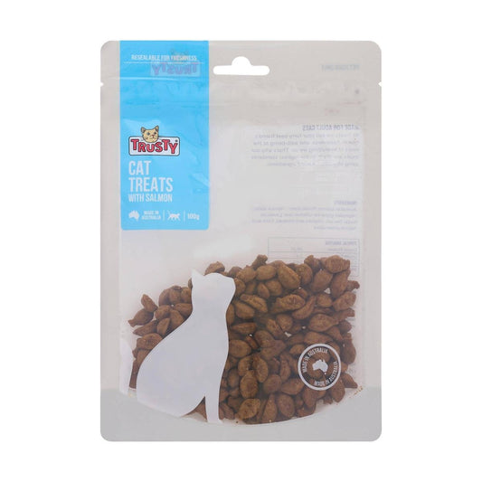 Trusty Cat Treats with Salmon - 100g - High Protein - Grain Free - Adult - Auzzistore
