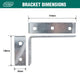 Carinya Galvanised Angle Bracket 210 x 130mm Heavy-Duty Steel Support