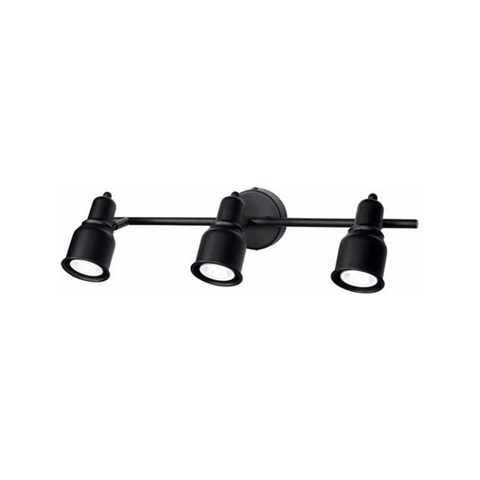 Brilliant 3 Light Black Spotlight - 545mm x 140mm x 149mm - Adjustable Illumination