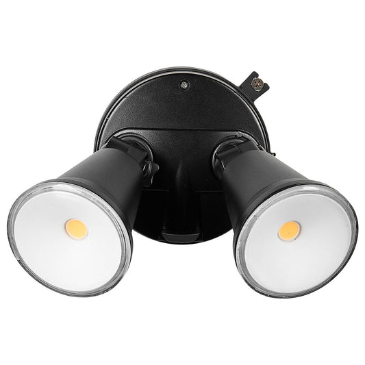 Brilliant Black Lamy DIY Twin Security Light - 1600 Lumens - Weather Resistant - Adjustable Heads - 330mm x 150mm x 120mm – view 2 - Auzzistore