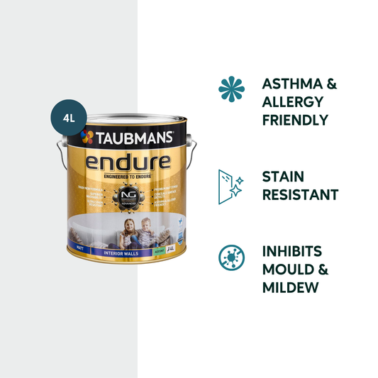 Taubmans 4L Accent Matt Endure Interior Walls Paint - 4L - Stain Resistant, Low Odour – view 2 - Auzzistore