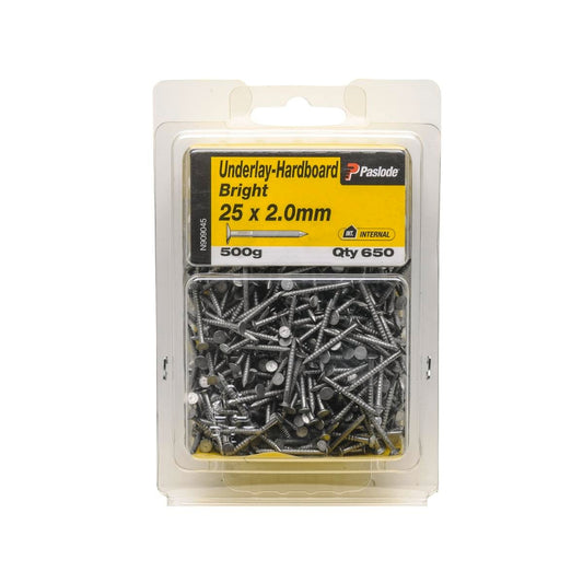 Paslode Annular Underlay Nails 25 x 2mm Bright Steel 650 Pack - Auzzistore