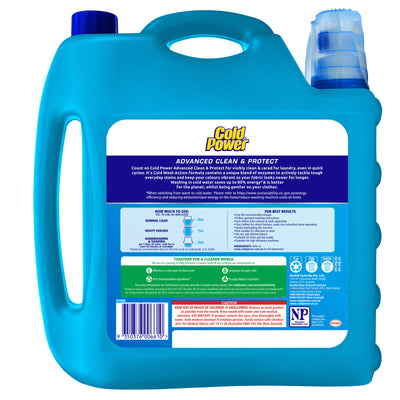 Cold Power Advanced Clean Liquid Laundry Detergent - 4L - 5.9kg - Cold Water Stain Removal