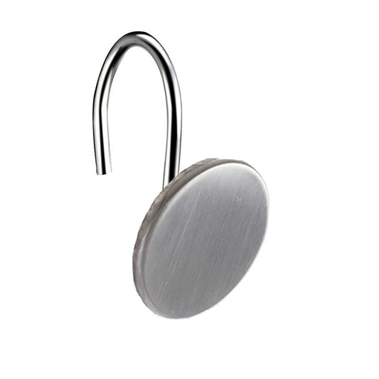 Barelli Shower Curtain Hooks - 12 Pack - Silver - Lightweight - Stylish