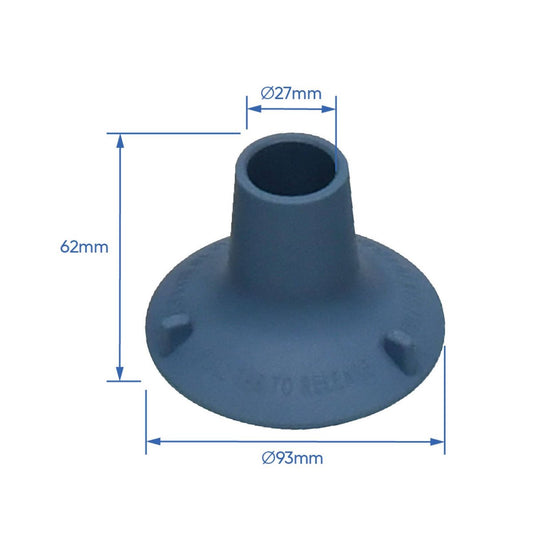 Q Assist Suction Feet - 200kg Weight Rating - 93mm Diameter - Durable TPR Rubber – view 2