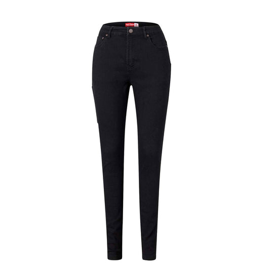 Hard Yakka Women’s High Waisted Slim Fit Jegging Size 14 - Black - Durable Comfort