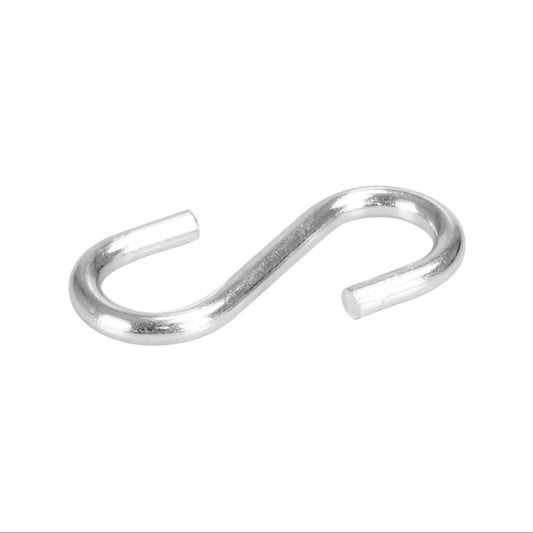 Pinnacle Zinc Plated S Hooks 5 Pack - 50 x 4mm - Corrosion Resistant - Silver - Auzzistore