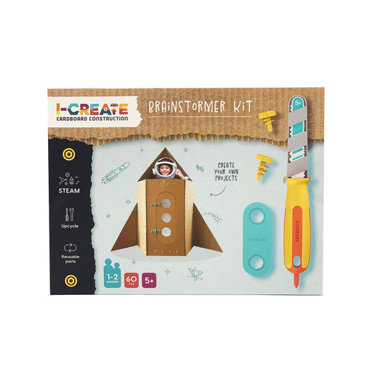 I Create Brainstormer Kit 60 Pack - Cardboard Construction Tools - 240mm x 180mm x 55mm