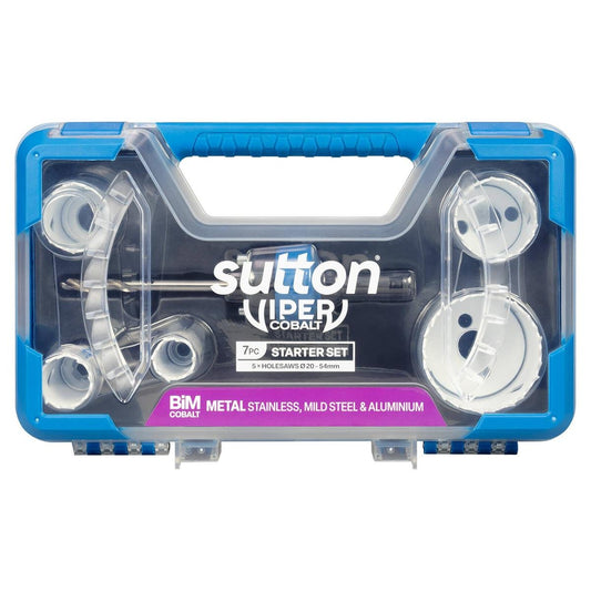 Sutton Tools 20 Bi Metal Viper Cobalt Holesaw Set - 7 Piece - 54mm - Durable Precision - Auzzistore