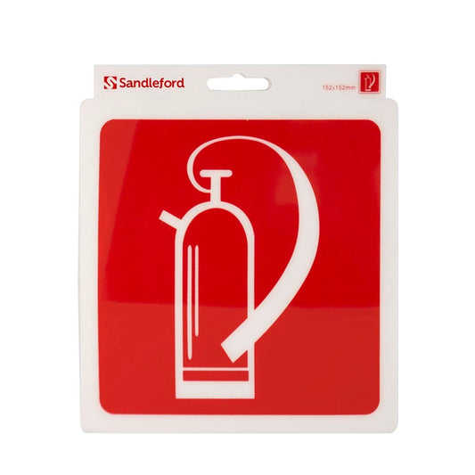 Sandleford 152mm Fire Extinguisher Self Adhesive Sign - Brown - Auzzistore
