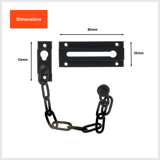 Taskmaster Security Door Chain - 32mm - Solid Brass - Matte Finish – view 2 - Auzzistore