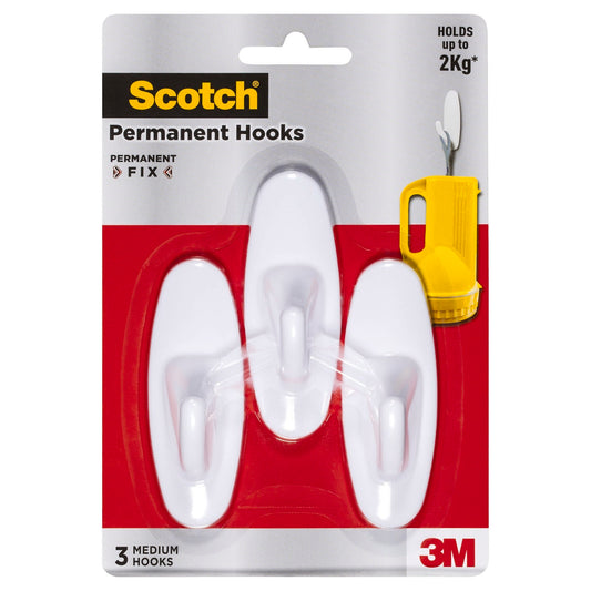 Scotch Permanent Medium Oval Hook - 3 Pack