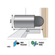Adoored Aluminium Cannon Door Stop 35mm Silver Easy Installation