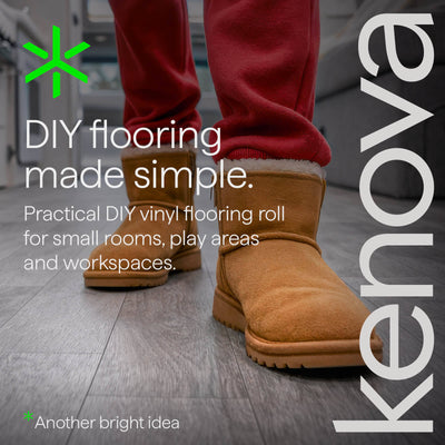 Matpro Vinyl Flooring - 1m x 3m - Dark Wood - Easy To Clean