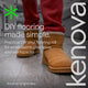 Matpro Vinyl Flooring - 1m x 3m - Dark Wood - Easy To Clean