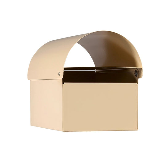 Sandleford Cream Dune Post Mounted Letterbox - Galvanised Steel - EB03