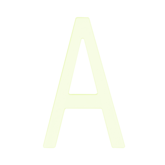 Sandleford 90mm Glow in Dark Acrylic Letter A - Green - Durable Signage - Auzzistore