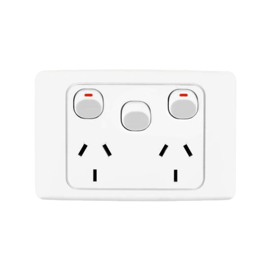 Deta Double Power Point - 250V - Polycarbonate - Extra Switch - Auzzistore