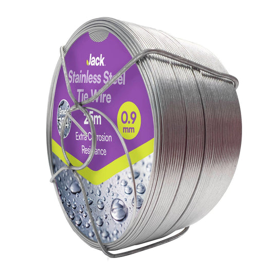 Jack Stainless Steel Tie Wire - 0.9mm x 25m - Rust Resistant - Flexible - Auzzistore