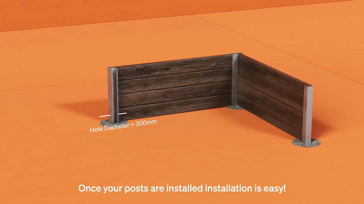 Ridgi Galvanised Steel Joiner Post 0.65m x 110mm Durable Design – Auzzi ...