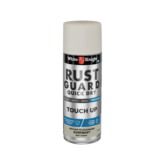 White Knight Rust Guard Spray Paint - 300g - Surfmist - Acrylic - Quick Drying - Auzzistore