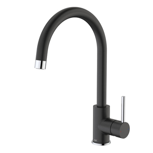 Dorf Matte Black Obsidian Sink Mixer - 110mm x 360mm x 210mm - Lead-Free Brass - Easy Installation - Auzzistore