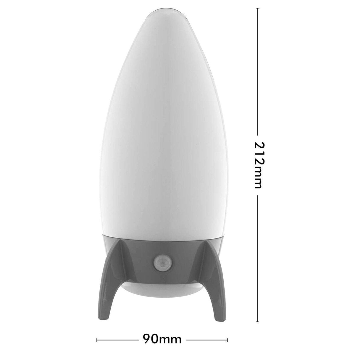Arlec Rocket LED Motion Activated Night Light - 100mm x 210mm - Grey