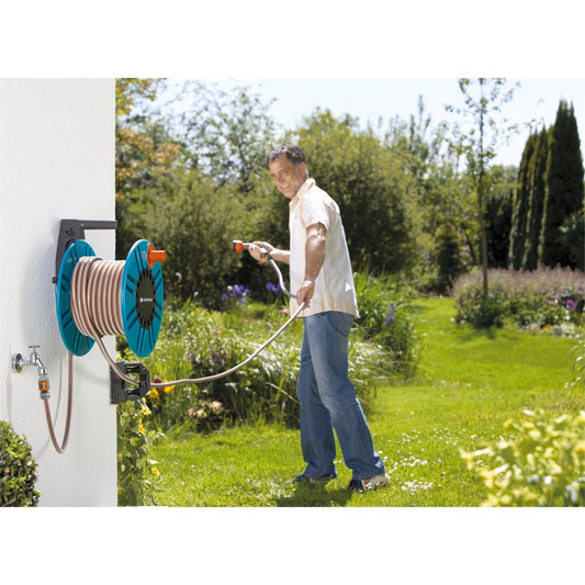 Gardena Wall Mounted Hose Reel - 60m x 13mm Plastic - Easy Storage – view 2 - Auzzistore