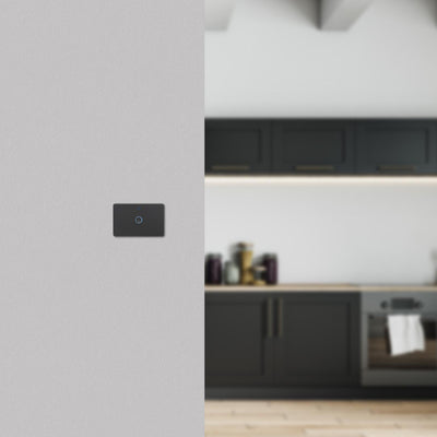 Deta Matte Black Grid Connect Smart Single Gang Touch Light Switch