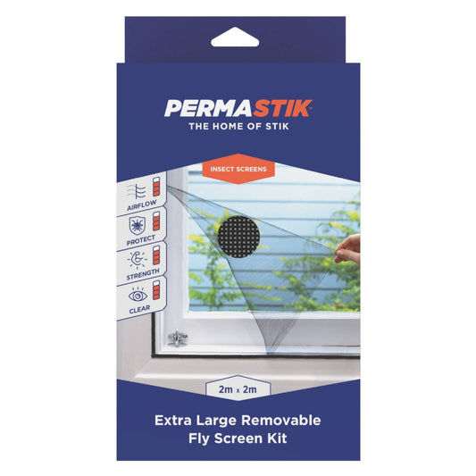 Permastik Removable Insect Screen Kit - 2m x 2m - Polyester - Easy Install