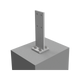 Vuepro T-Blade Post Support - 80mm - Galvanised - Concealed Fixing