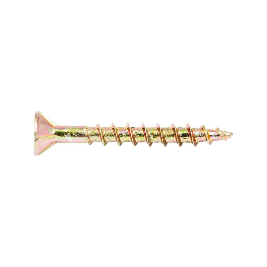 Zenith 8g x 35mm Gold Passivated Chipboard Screw - 100 Pack - Durable Grip - Auzzistore