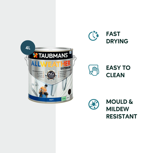 Taubmans 4L Accent Matt All Weather Exterior Paint - 4L - Water Based Acrylic – view 2 - Auzzistore