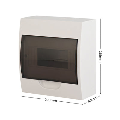 Deta 8 Module Surface Mounted Switchboard - 200mm - ABS - Durable Design