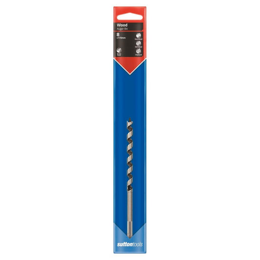Sutton Tools Short Auger Bit 170 x 8mm Steel Fast Drilling - Auzzistore