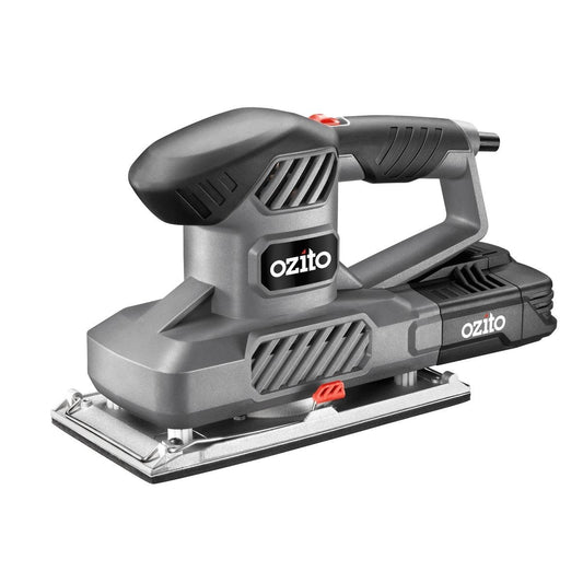 Ozito 350W 1/2 Sheet Orbital Sander - Plastic - 2.05kg - Comfortable Grip
