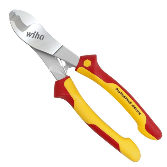 Wiha 1000V Cable Cutter - Insulated VDE - 210mm - Yellow - Durable & Ergonomic