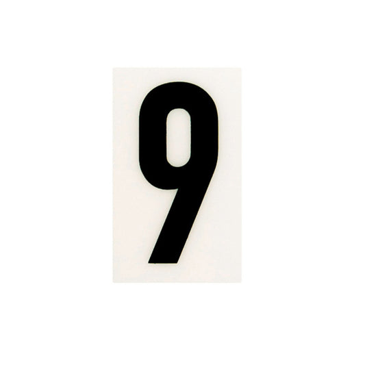 Sandleford 85mm White Self Adhesive House Number 9 - Polycarbonate - Durable - Easy Install