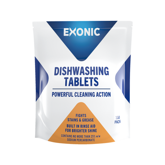 Exonic Dishwashing Tablets 100 Pack - 1.2kg - Streak-Free Cleaning