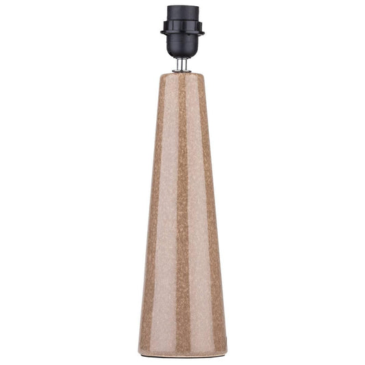Verve Design Caria Ceramic Lamp Base - Brown - 100mm x 410mm - Textured Design