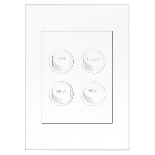 Hpm Vivo 4 Gang Fan Light Heat Switch